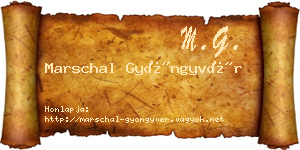 Marschal Gyöngyvér névjegykártya